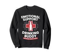 Emotional Support Drinking Buddy Adult Funny Alcohol Beer Sweatshirt