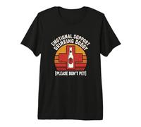 Emotional Support Drinking Buddy Please Dont Pet Funny Party Premium T-Shirt