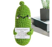 Emotional Support Dumplings, Handmade Crochet Dolls, Funny Positive Bee Ni Crochet Bee, Creative Little Potato g-ift, Soft Cute Knitting Cucumber For Table