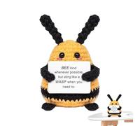 Emotional Support Dumplings, Handmade Crochet Dolls, Funny Positive Bee Ni Crochet Bee, Creative Little Potato g-ift, Soft Cute Knitting Cucumber For Table