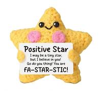 Emotional Support Gift, Handmade Knitted Star Plush for Long Distance Relationships, Meaningful Leaving Present for Friends and Family, A Farewell Gift for Someone Who Is About to Leave (1pcs)