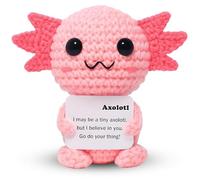 Emotional Support Gift, Positive Crochet Animals Narwhal Easter Basket Essentials Stuffers for Girl Boy Gifts Birthday Graduation Inspirational Support Handmade Friend Sister Daughter Gifts (Pink)