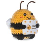 Emotional Support Gift,Positive Gifts Emotional Support,Crochet Emotional Support Plush for Women with Positive Card Honeybee Toy for Family Friends Encouragement Party Decoration