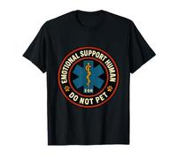 Emotional Support Human Do Not Pet Vintage Circle Emblem T-Shirt