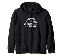 Emotional Support Human - Suicide Prevention Awareness Zip Hoodie