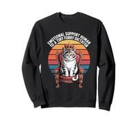 Emotional Support Human To A Tiny Furry Dictator Funny Cat Sweatshirt
