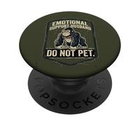 Emotional Support Husband Do Not Pet Funny Monkey 1 PopSockets Adhesive PopGrip