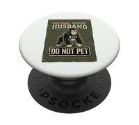 Emotional Support Husband Do Not Pet Funny Monkey 4 PopSockets Adhesive PopGrip