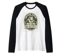 Emotional Support Husband Do Not Pet Funny Monkey 7 Raglan Baseball Tee