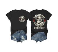 Emotional Support Husband t-Shirt Emotional Support Husband Do Not Pet Funny Monkey Casual Tees