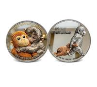 Emotional Support Monkey Coin, Punch Monkey Challenge Coin, Inspirational Challenge Coin with ”It's Okay to Not Be Okay Token“, Punch Monkey Pocket Coin Gift for Mental Friendship (1pcs)