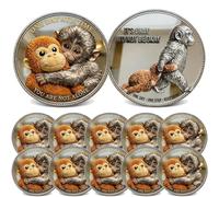 Emotional Support Monkey Coin, Punch Monkey Challenge Coin, Inspirational Challenge Coin with ”It's Okay to Not Be Okay Token“, Punch Monkey Pocket Coin Gift for Mental Friendship (10pcs)