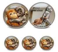 Emotional Support Monkey Coin, Punch Monkey Challenge Coin, It's Okay to Not Be Okay Token, Inspirational Punch Monkey Pocket Coin Gift (3 Pcs)