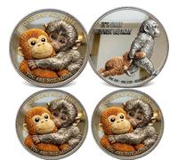 Emotional Support Monkey Coin, Punch Monkey Challenge Coin, It's Okay to Not Be Okay Token, Inspirational Punch Monkey Pocket Coin Gift for Mental Friendship, Anxiety Comfort (2 pcs)