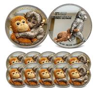 Emotional Support Monkey Coin, Punch Monkey Challenge Coin, It's Okay to Not Be Okay Token, Inspirational Pocket Coin Gift for Mental Friendship, Anxiety Comfort (10 PCS)