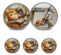 Emotional Support Monkey Coin, Punch Monkey Challenge Coin, It's Okay to Not Be Okay Token, Inspirational Punch Monkey Pocket Coin Gift for Mental Friendship, Anxiety Comfort (3 pcs)