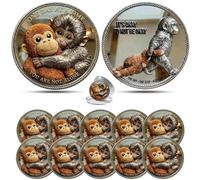 Emotional Support Monkey Coin, Punch Monkey Challenge Coin, It's Okay to Not Be Okay Token, Inspirational Punch Monkey Pocket Coin Gift (10pcs)