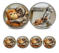 Emotional Support Monkey Coin, Punch Monkey Challenge Coin, It's Okay to Not Be Okay Token, Inspirational Punch Monkey Pocket Coin Gift for Mental Friendship, Anxiety Comfort (4 pcs)