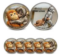 Emotional Support Monkey Coin, Punch Monkey Challenge Coin, It's Okay to Not Be Okay Token, Inspirational Punch Monkey Pocket Coin Gift for Mental Friendship, Anxiety Comfort (5 pcs)