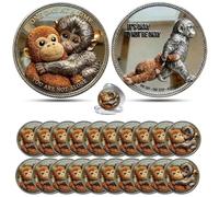 Emotional Support Monkey Coin, Punch Monkey Challenge Coin, It's Okay to Not Be Okay Token, Inspirational Punch Monkey Pocket Coin Gift (20pcs)