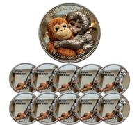 Emotional Support Monkey Coin, Punch Monkey Commemorative Challenge Coin, It's Okay to Not Be Okay Token, Inspirational Punch Monkey Pocket Coin (10pcs)