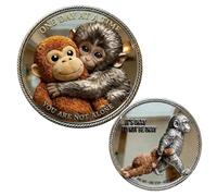 Emotional Support Monkey Coin, Punch Monkey Commemorative Challenge Coin, It's Okay to Not Be Okay Token, Inspirational Punch Monkey Pocket Coin (1pcs)