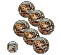 Emotional Support Monkey Coin, Punch the Monkey Commemorative Challenge Coin, Double-Sided Protect Punch the Monkeys Coins for Friendship and Mental Encouragement (#A-6pcs)