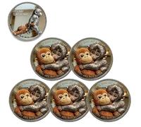 Emotional Support Monkey Coin, Punch the Monkey Commemorative Challenge Coin, It's Okay to Not Be Okay Commemorative Collectible, Double-Sided Challenge Coins for Anxiety Comfort (5pcs,B)
