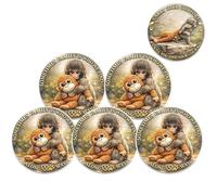 Emotional Support Monkey Coin, Punch the Monkey Commemorative Challenge Coin, It's Okay to Not Be Okay Commemorative Collectible, Double-Sided Challenge Coins for Anxiety Comfort (5pcs,A)