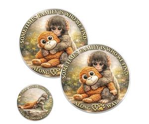 Emotional Support Monkey Coin, Punch the Monkey Commemorative Challenge Coin, It's Okay to Not Be Okay Commemorative Collectible, Double-Sided Challenge Coins for Anxiety Comfort (2pcs,A)