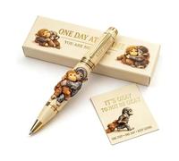 Emotional Support Monkey Pen, Punch Monkey Commemorative Metal Pen, Inspirational One Day at a Time Printed Pens with Card & Gift Box, Comforting Reminder Gift for Friends on Hard Days (1pc)