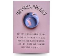 Emotional Support Pebble | Charming Handmade Worry Stone Age 5+, Cute Pocket Hug Gift | Anxiety Relief for Kids & Adults | Crafted in the UK - Mental Health Gifts to Bring Peace - Purple Swirl