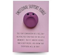 Emotional Support Pebble | Charming Handmade Worry Stone, Cute Pocket Hug Gift | Anxiety Relief for Kids & Adults | Lovingly Crafted in the UK - Mental Health Gifts to Bring Peace & Joy - Mauve