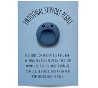Emotional Support Pebble | Charming Handmade Worry Stone, Cute Pocket Hug Gift | Anxiety Relief for Kids & Adults | Lovingly Crafted in the UK - Mental Health Gifts to Bring Peace - Stone Blue