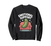 Emotional Support Pickle Cute Kawaii Meme Couch Humor Sweatshirt