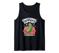 Emotional Support Pickle Cute Kawaii Meme Couch Humor Tank Top