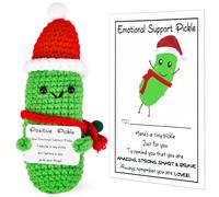 Emotional Support Pickle Gifts for Her Stocking Fillers Women Positive Affirmation Gifts, Cute Stuff Weird Gifts, Christmas Pickle Cucumber Doll for Cheer Up Gifts Good Luck Gifts