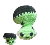 Emotional Support Pickle - Positive Hook | Pastel Aesthetic Halloween Decor | Emotional Support Plush with Pickle Pattern | Crochet Mushroom Head Friends Christmas Travel, Life