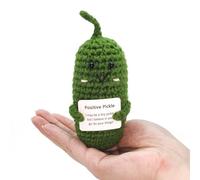 Emotional Support Pickle Positive Pickle Weird Cute Romantic Positive Doll Crochet Plush Emotional Encouraging Support Pickle Gifts Worry Dolls I Love You Gifts for Her