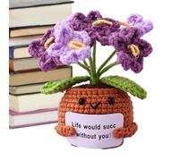 Emotional Support Plush Emotional Support Plant Funny Crochet Succulents Crochet Positive Emotional Support Plush for Family Members Cla