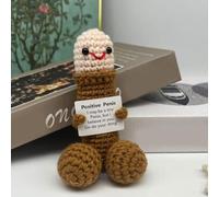 Emotional Support Positive Dick,Funny Knitting Dick Dolls with Positive Affirmation Card,Emotional Support Dick Doll,Cute Crochet Doll Weird Stuff Gifts for Friends, Boyfriends,Husband