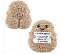 Emotional Support Potato Positive Cute Potato Gift Potato Plush Cute Potato Positive Lovely Potato Crochet Potato Big Butt Doll is Suitable for Graduation Encouragement Gifts for Both Men and Women