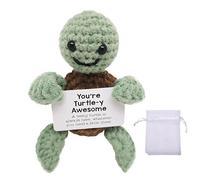 Emotional Support Sea Turtle - Inspirational Positive Gift With Motivational Words - Crochet Animal Cheer Up Present