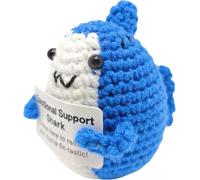 Emotional Support Shark, Positive Gifts, Courage Gift, Self-Confidence Strengthening Children, Shark Crocheted Cuddly Toys, Funny Gifts Christmas, Pocket Hug, Lucky Charms, Positive Potato, for Gift