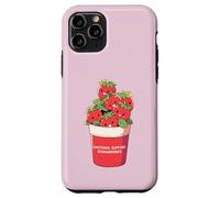 Emotional Support Strawberries Cute Kawaii Fruit Cup Case for iPhone 11 Pro