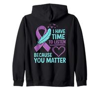 Emotional Support Suicide Awareness Zip Hoodie