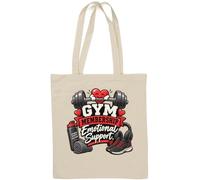 Emotional Support Through Gym Membership Natural Cotton Tote Bag White