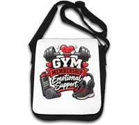 Emotional Support Through Gym Membership Shoulder Bag White
