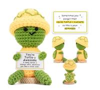 Emotional Support Turtle Gift, Funny Positive Gifts for Women, Inspirational Turtle Crochet Gifts for Christmas, Birthday, or Saying Thank You to Colleagues, Sisters, Friends and Teachers
