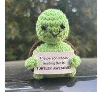 Emotional Support Turtle, Mini Funny Positive Turtle Gifts,Game Coins in Pick Packaging,for Christmas, Home Desktop Decoration, Learning Gifts Emotional Encouragement